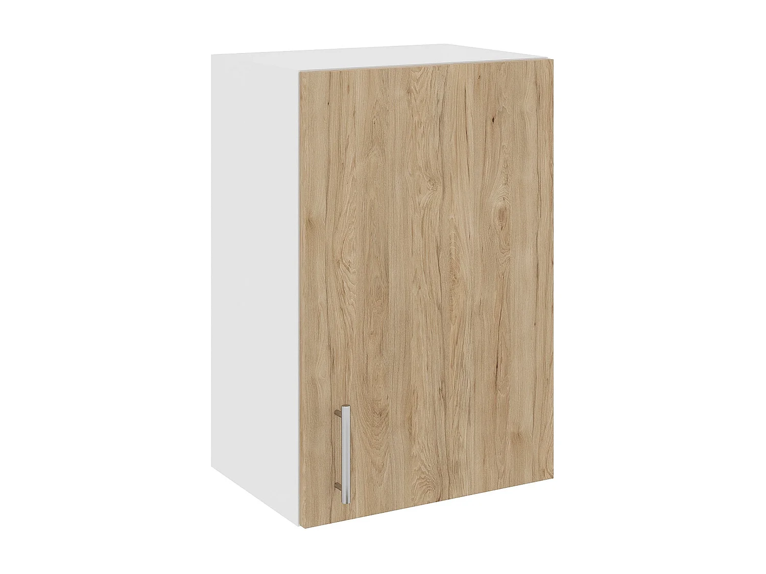Meuble haut haaus Karo, 1 porte, Bois Naturel/Blanc, 40 x 30 x 60 cm