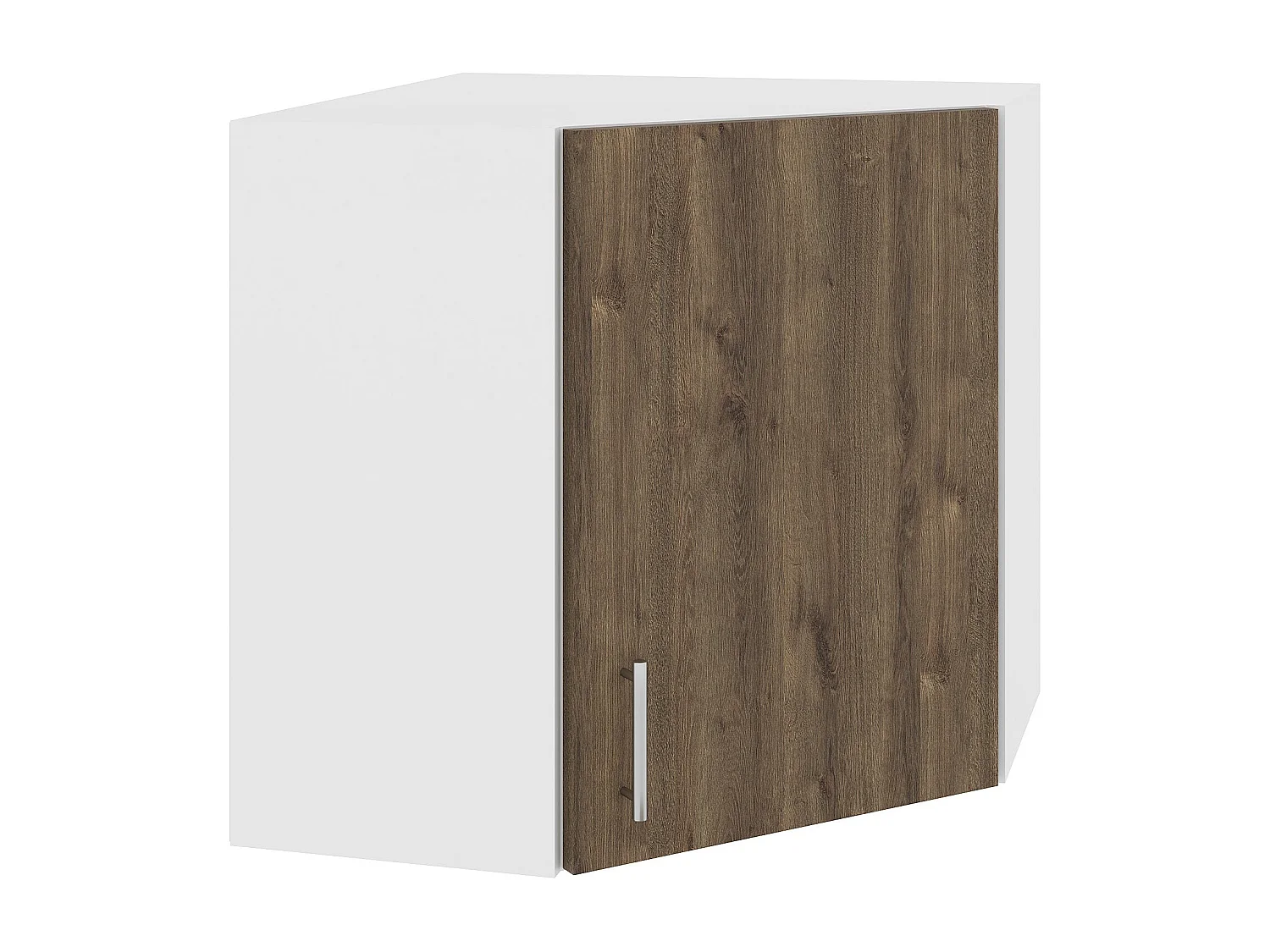 Mueble esquinero Karo haaus, Roble Bronce/Blanco, 60 x 60 x 60 cm