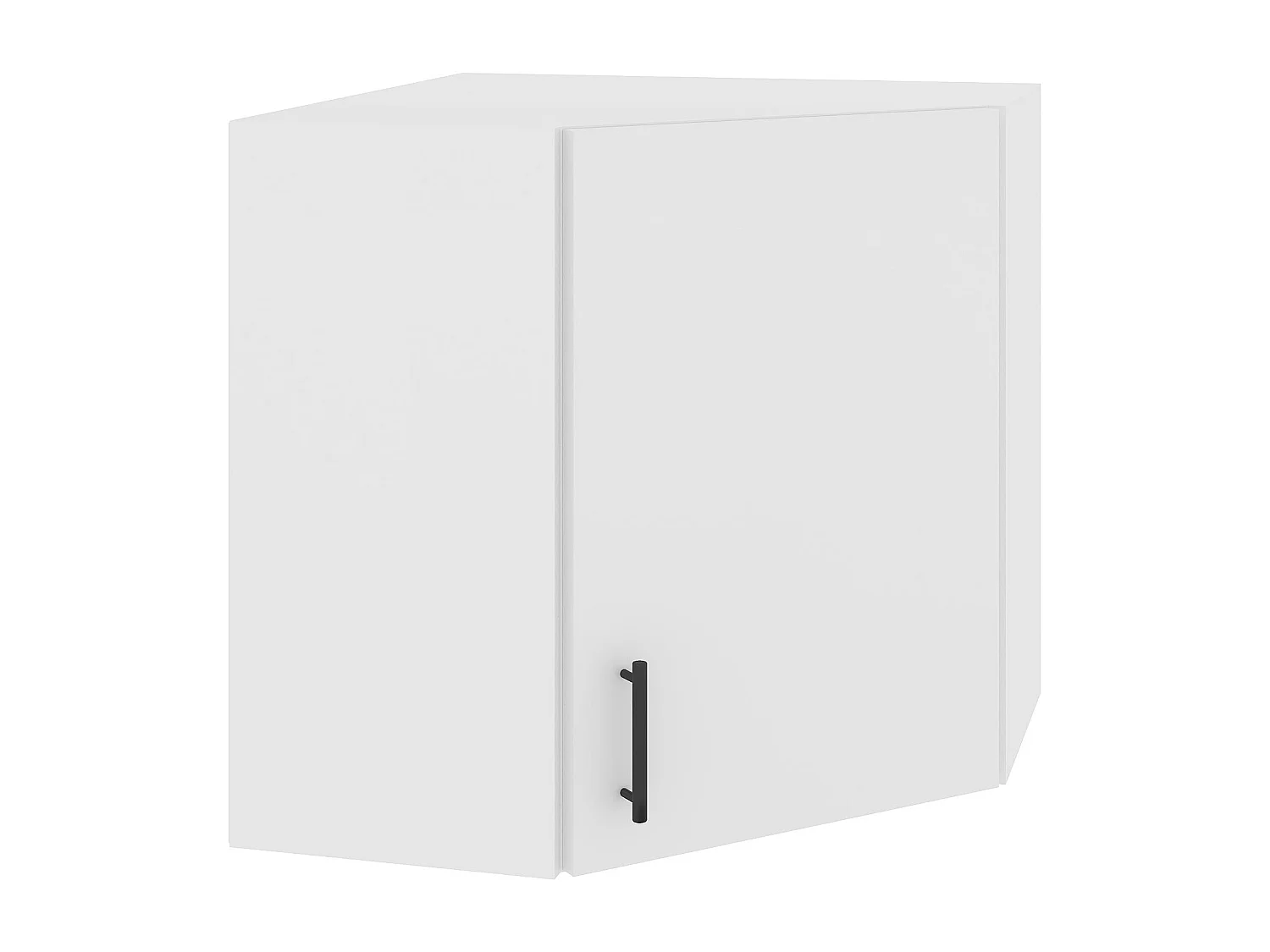 Eck-Oberschrank Karo, Weiß, 60 x 60 x 60 cm