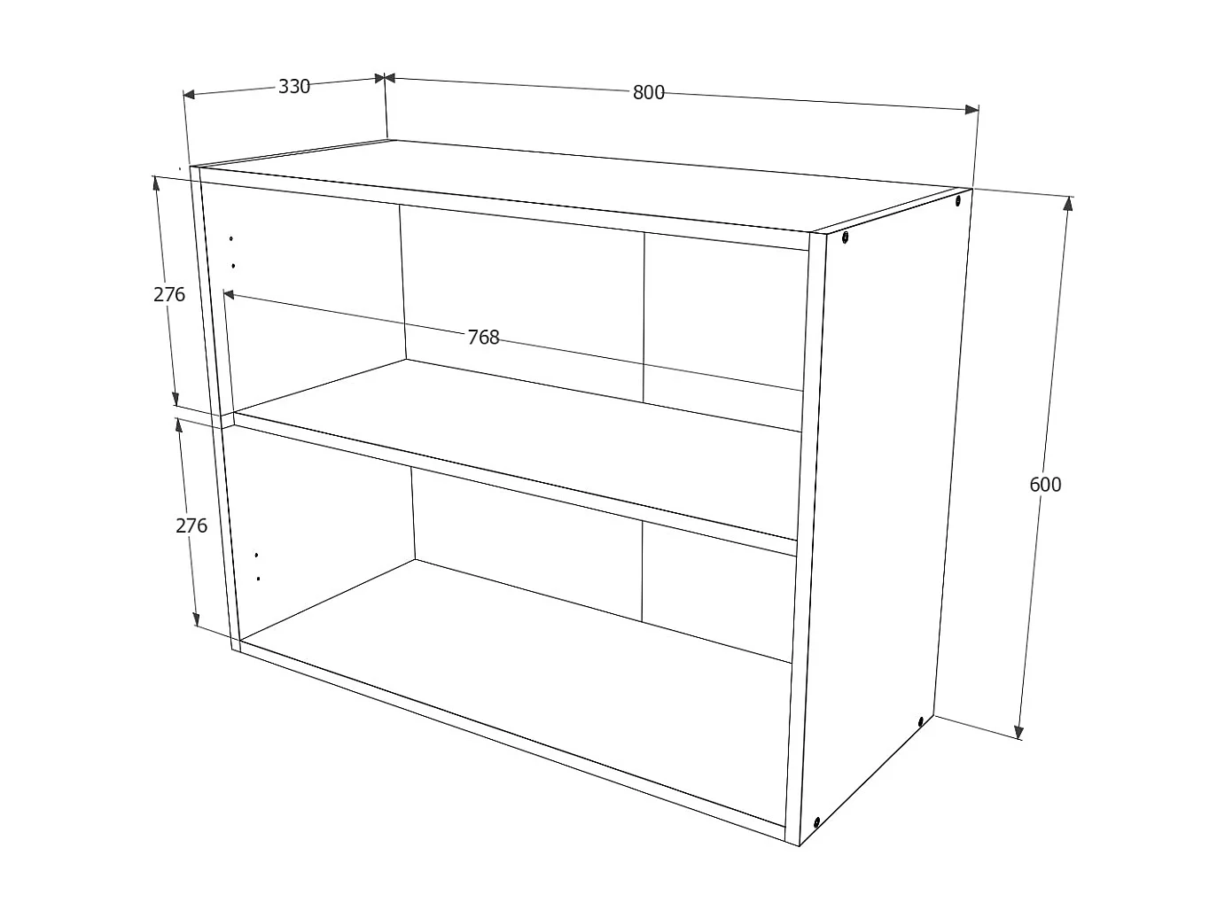 Bovenkast Toro, Sonoma eiken, 80 x 35 x 60 cm