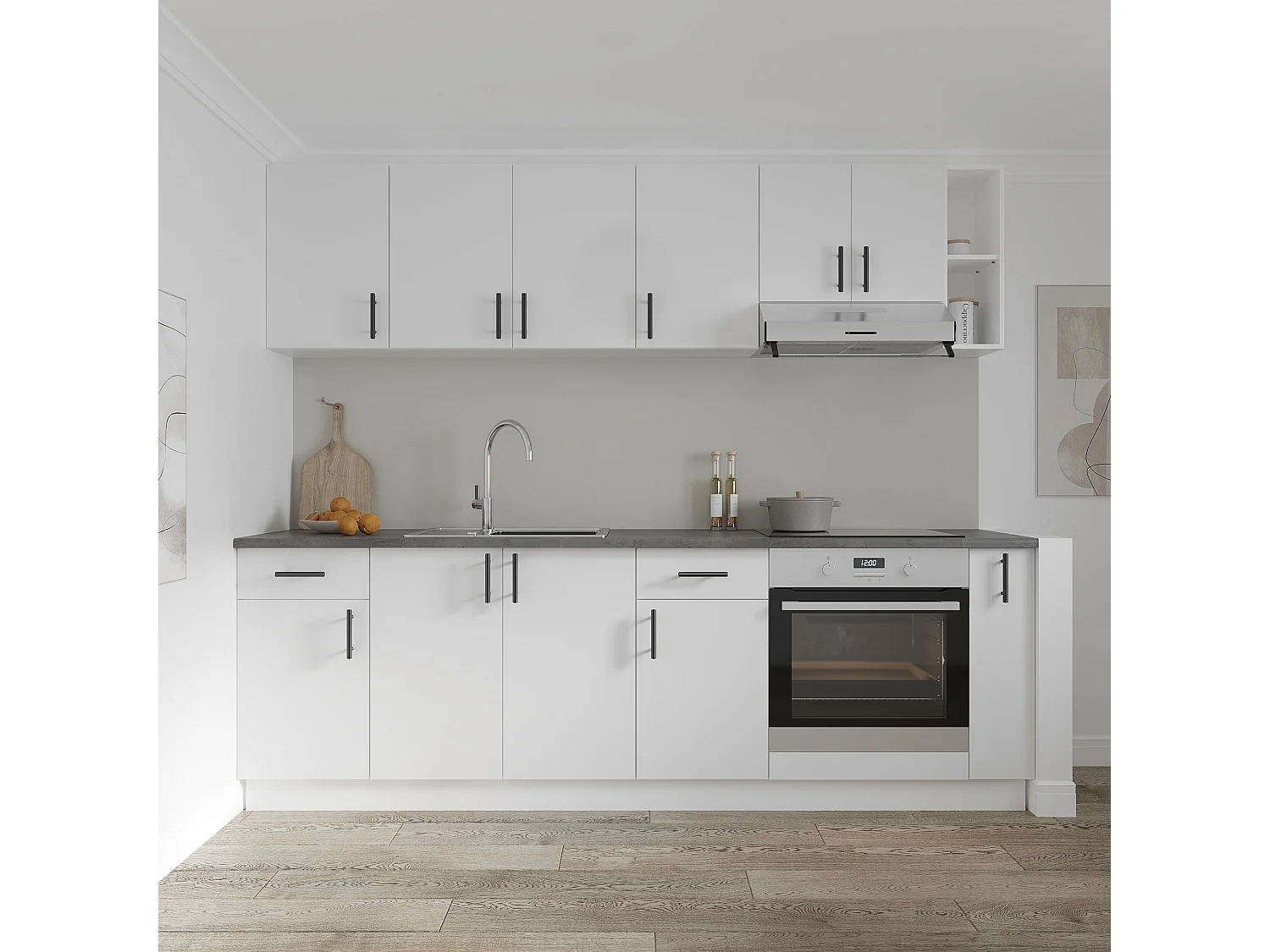 Coperchio di scarico Karo haaus, 2 porte, Bianco, 80 x 50 x 80 cm