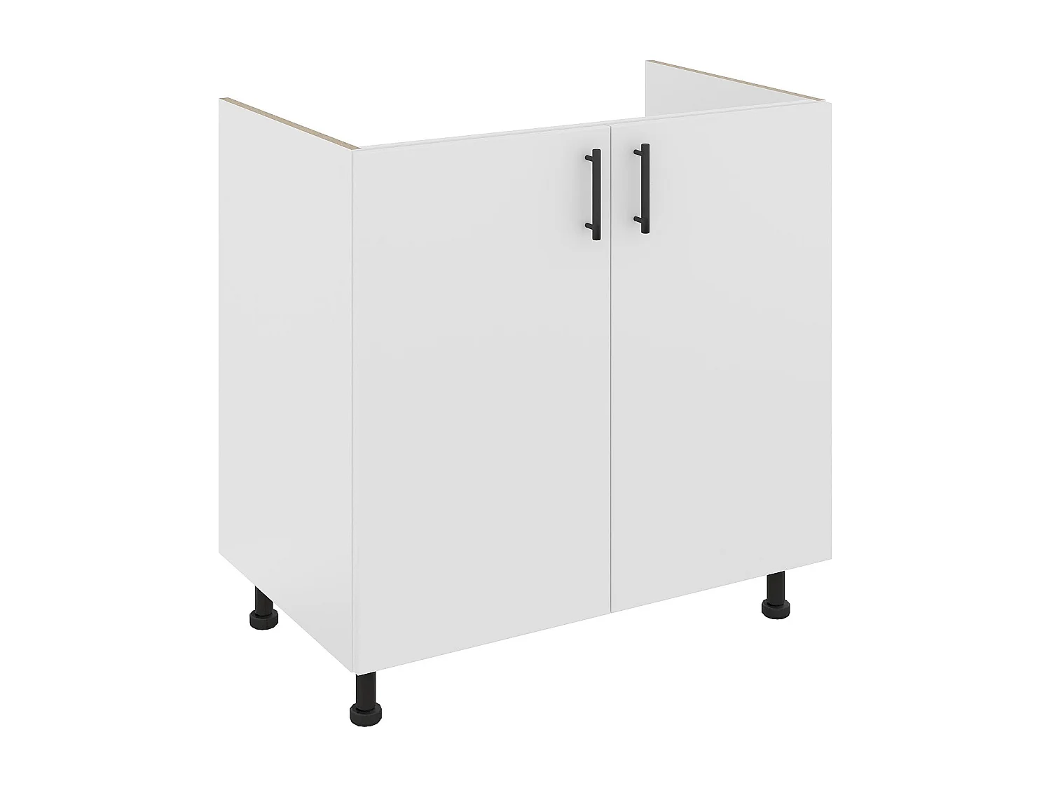 Cache-syphon haaus Karo, 2 portes, Blanc, 80 x 50 x 80 cm