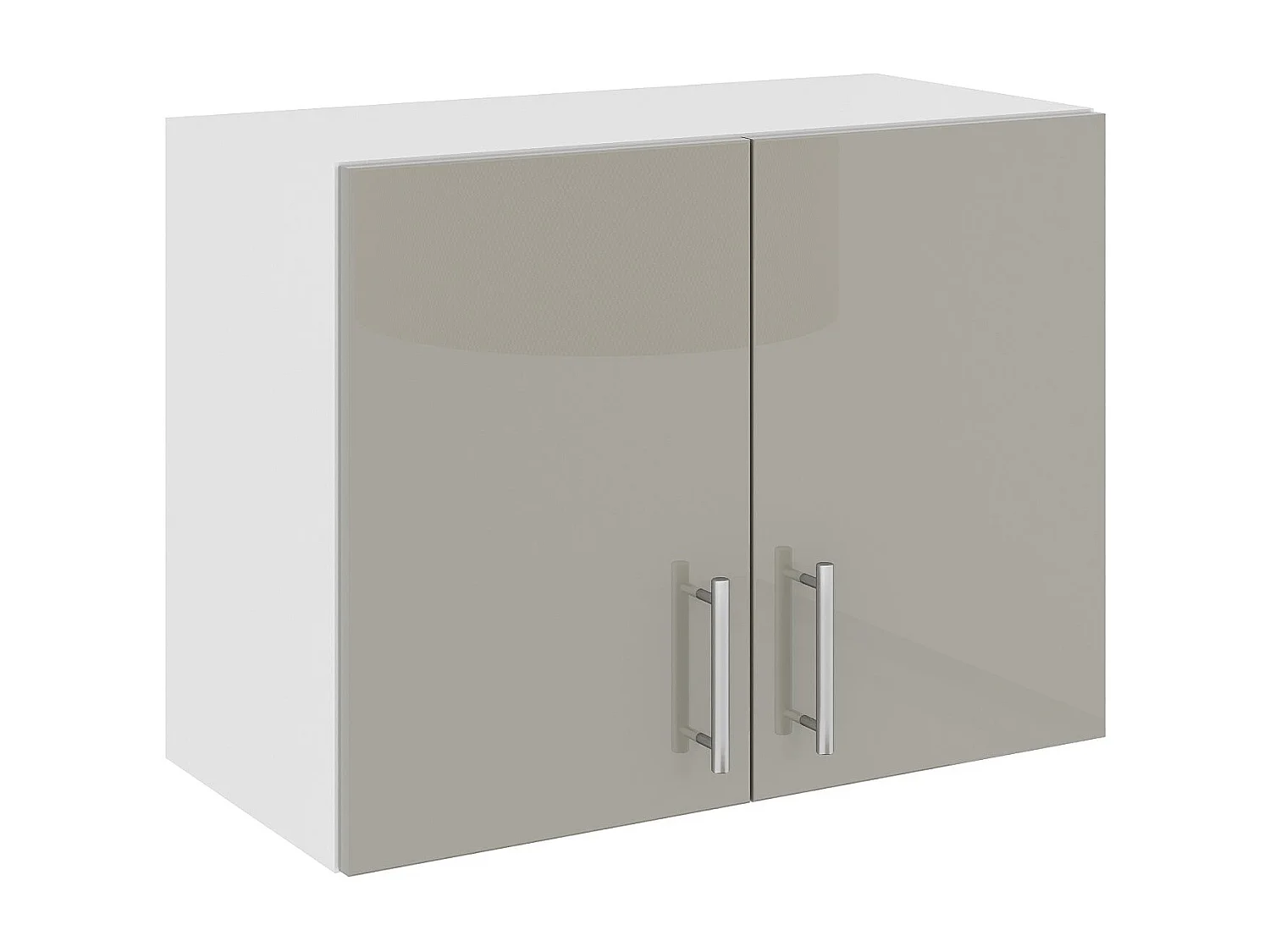 Meuble pour hotte haaus Karo, Gris Brillant/Blanc, MDF, 60 x 30 x 45 cm