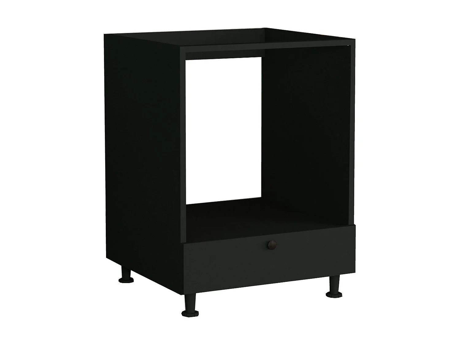 Meuble Pour Four haaus Yukon, Noir, 60 x 58 x 87 cm
