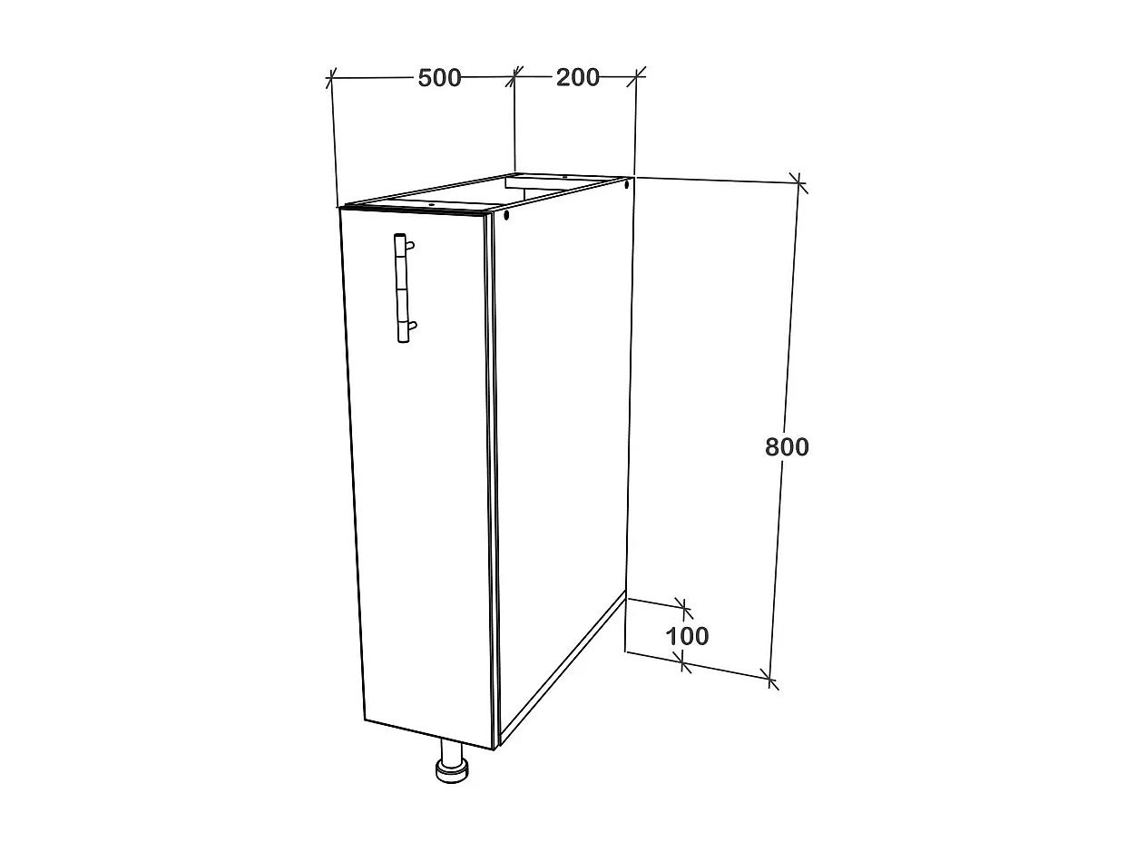 Mobile jolly haaus Karo, Legno Naturale/Bianco, 20 x 50 x 80 cm