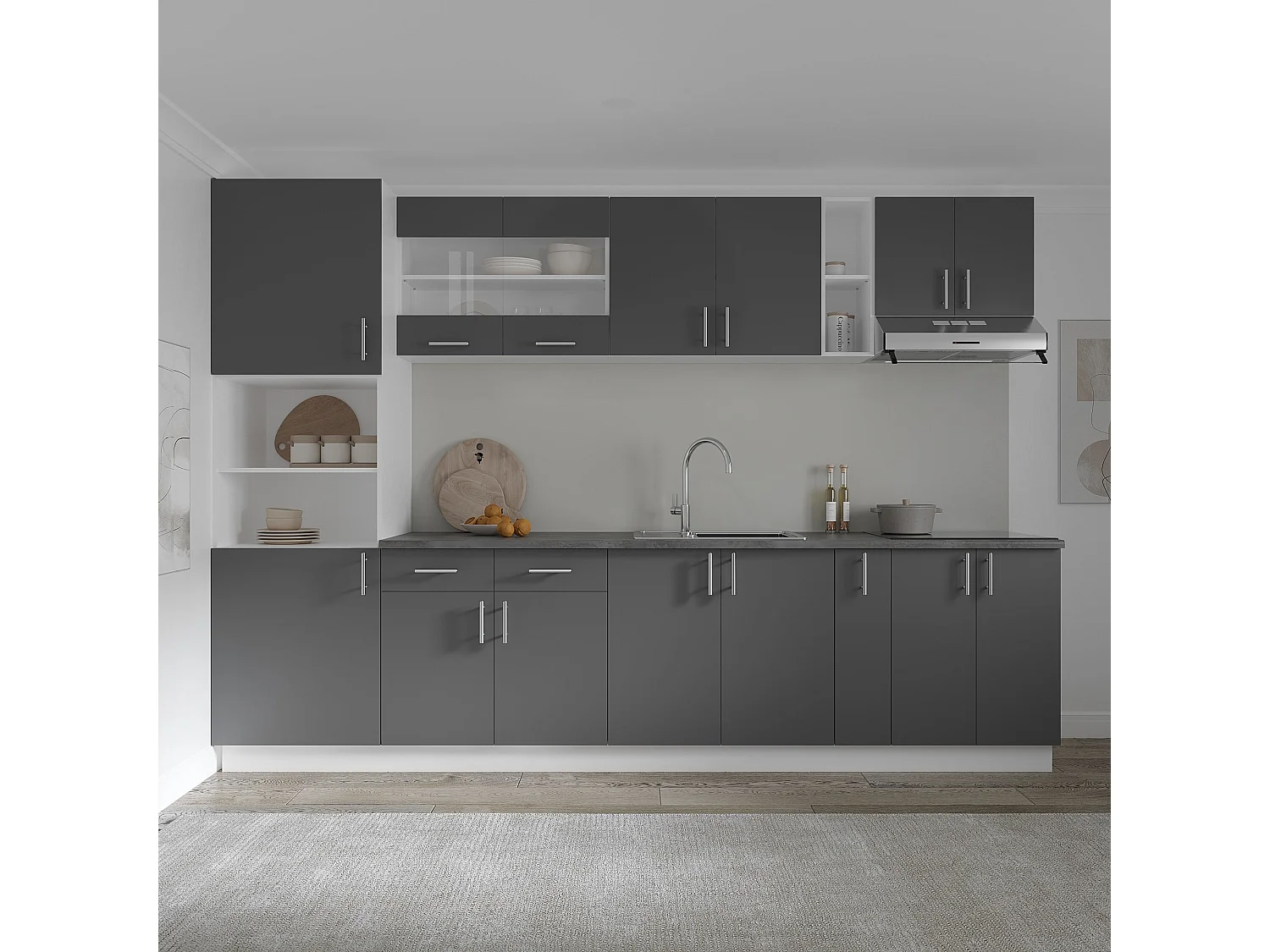 Mobile jolly haaus Karo, Antracite/Bianco, 20 x 50 x 80 cm