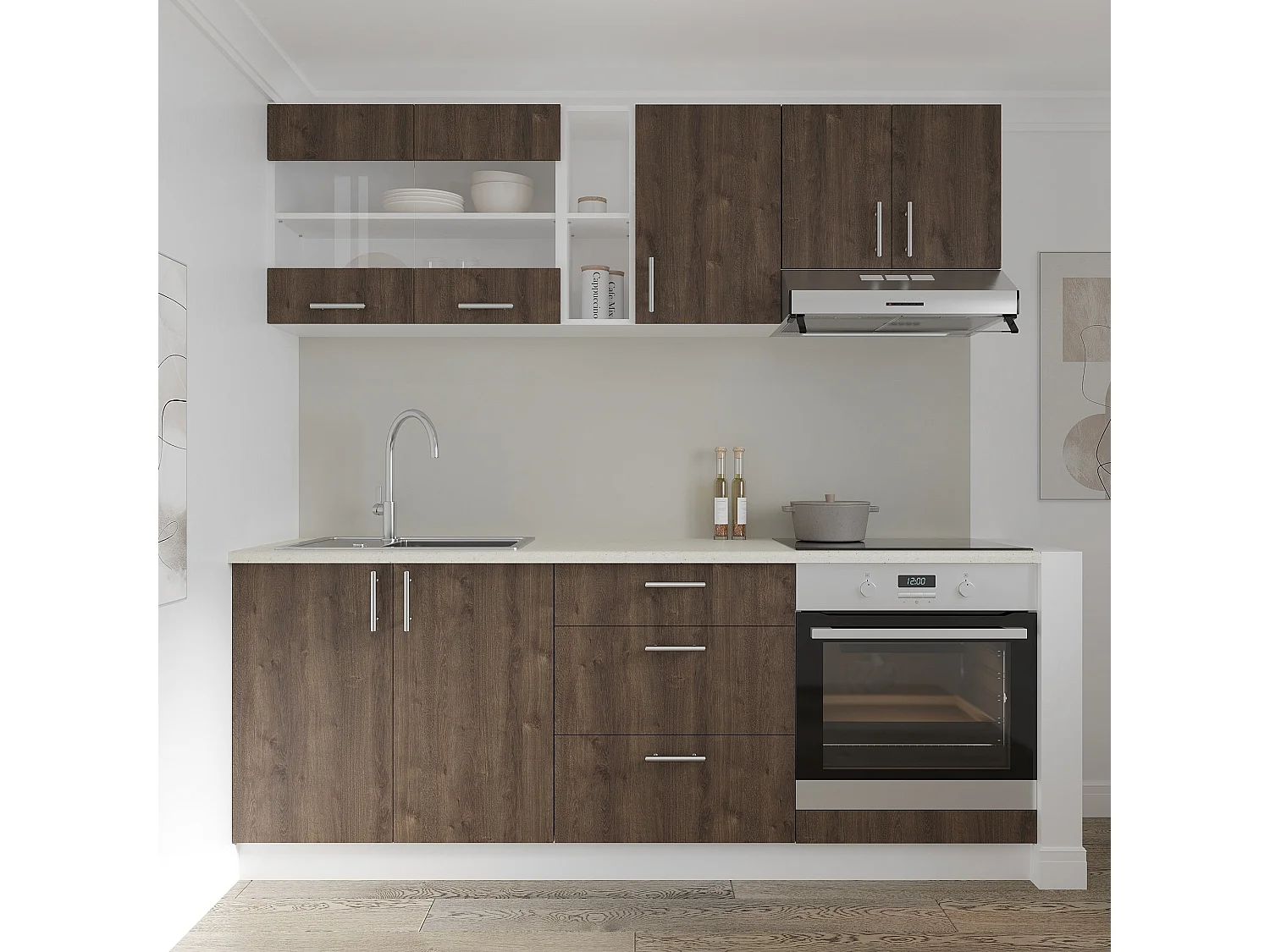 Colonna haaus Karo, 1 anta, Rovere Bronzo/Bianco, 40 x 30 x 60 cm