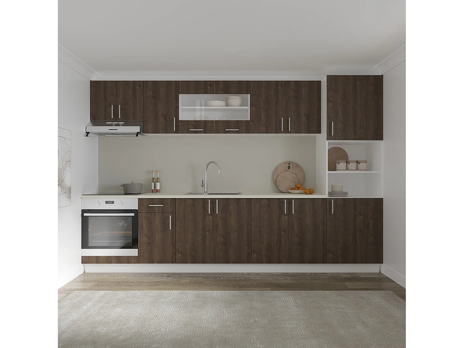 Colonna haaus Karo, 1 anta, Rovere Bronzo/Bianco, 40 x 30 x 60 cm