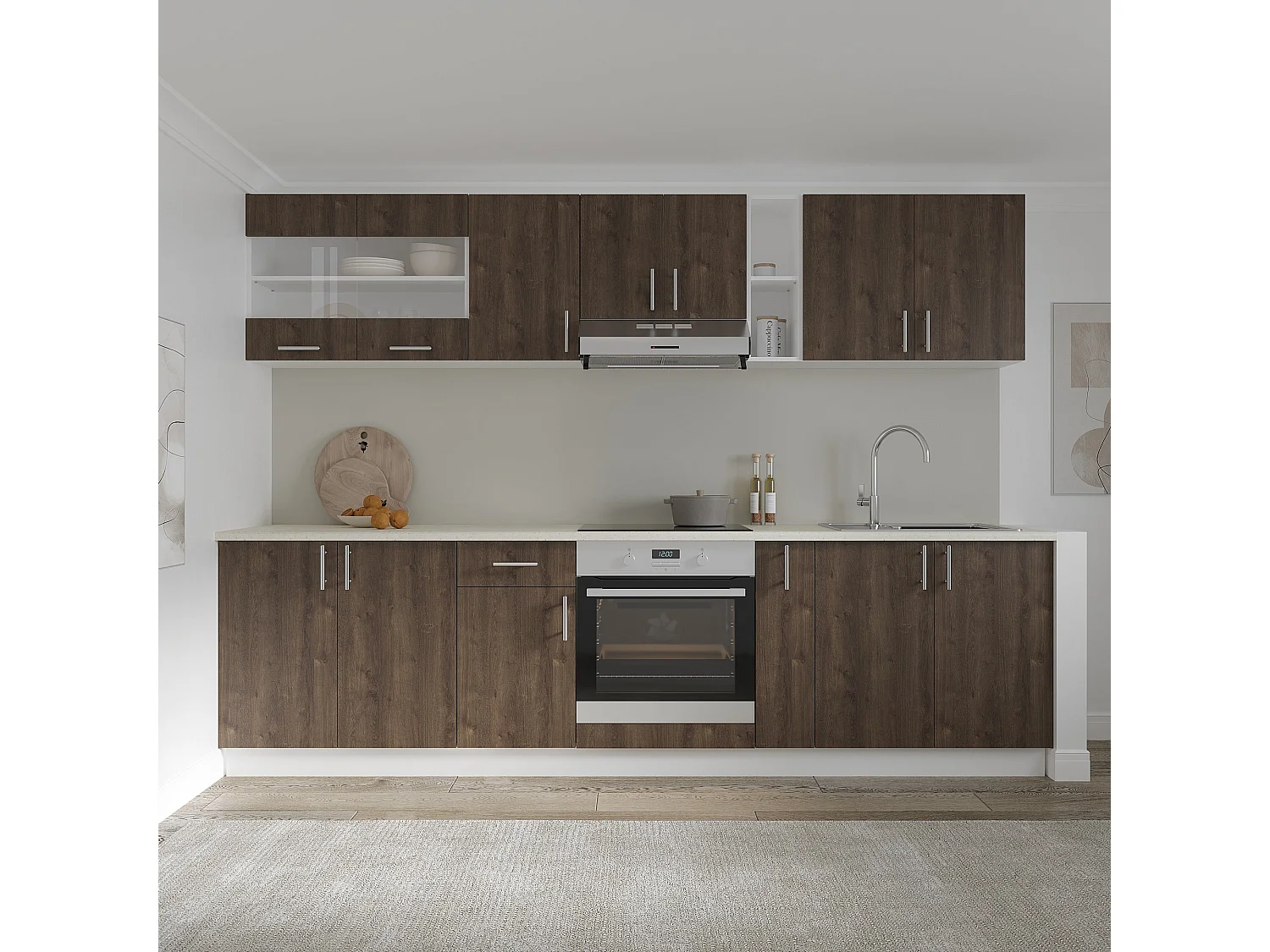 Colonna haaus Karo, 1 anta, Rovere Bronzo/Bianco, 40 x 30 x 60 cm