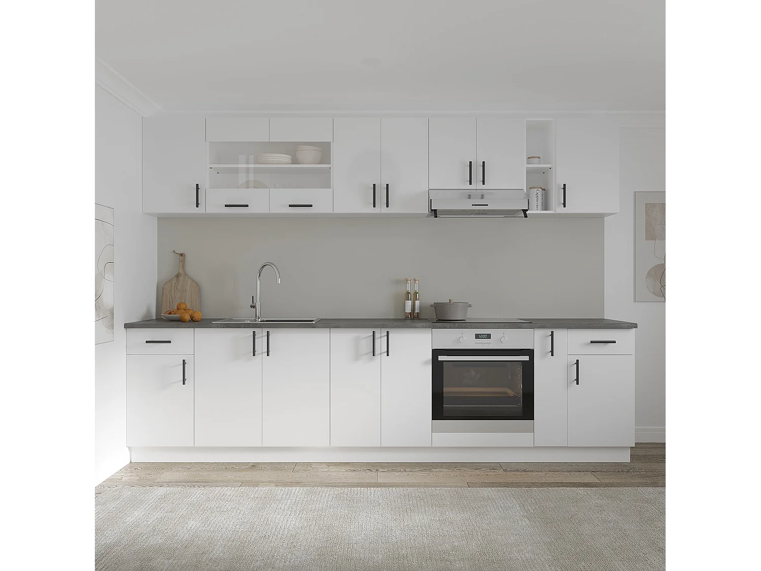 Base Karo haaus, 2 ante, Bianco, 60 x 50 x 80 cm