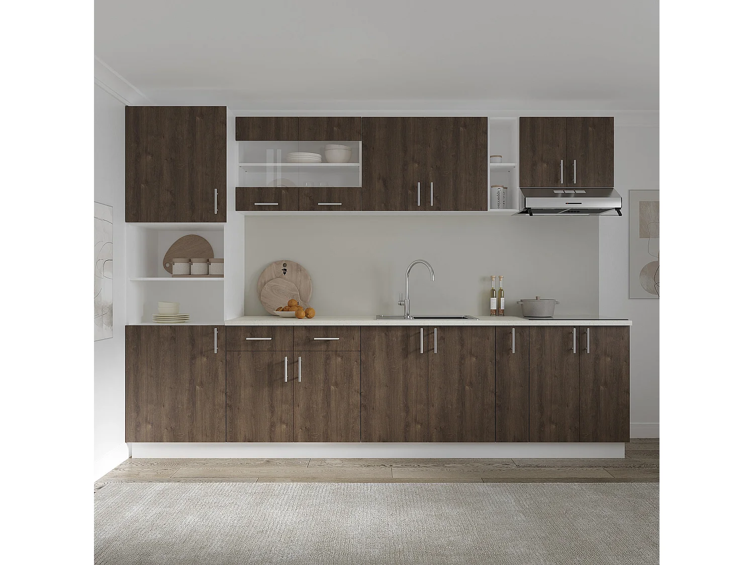 Meuble jolly haaus Karo, Chêne bronze/Blanc, 20 x 50 x 80 cm