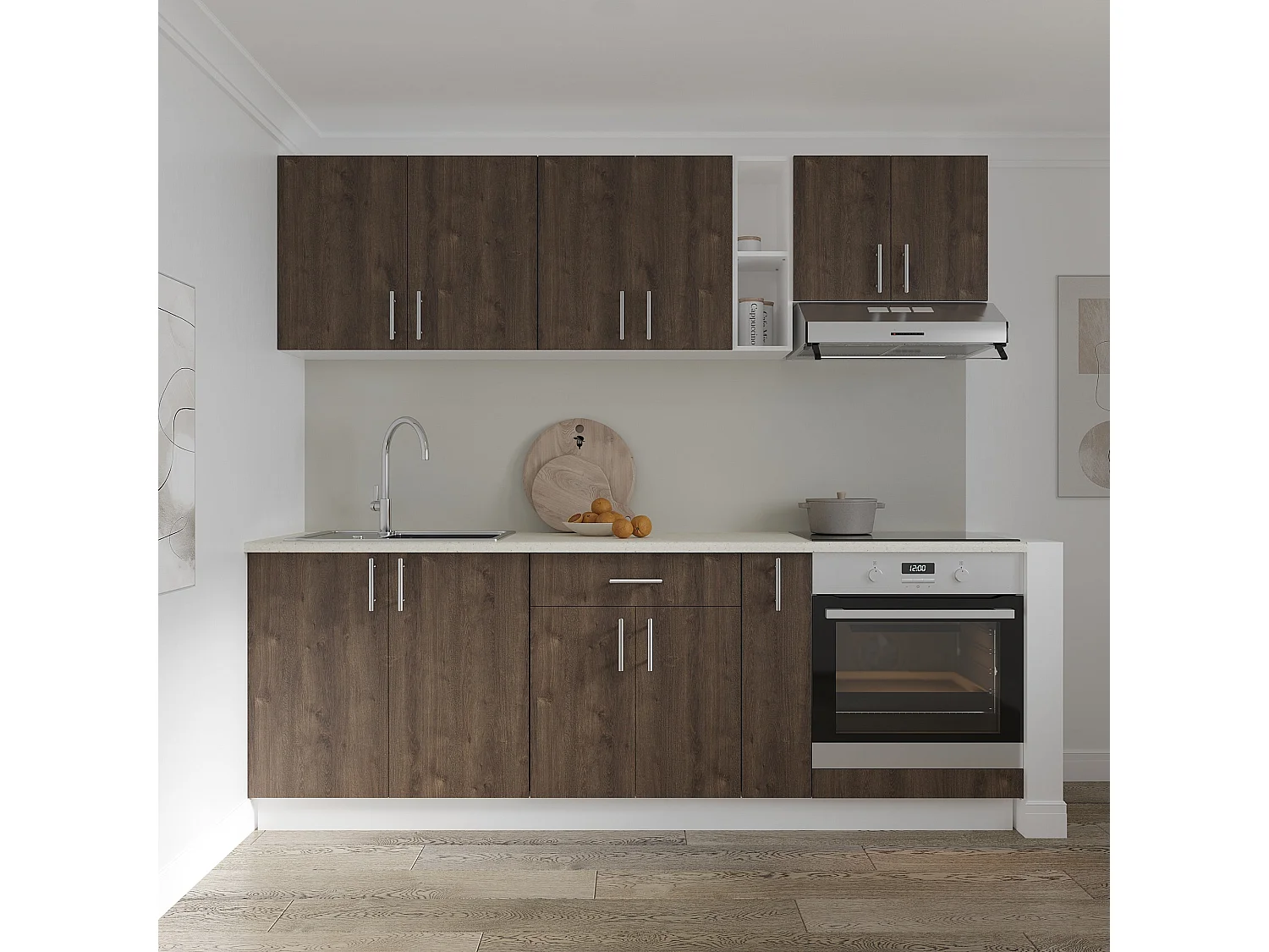 Meuble jolly haaus Karo, Chêne bronze/Blanc, 20 x 50 x 80 cm