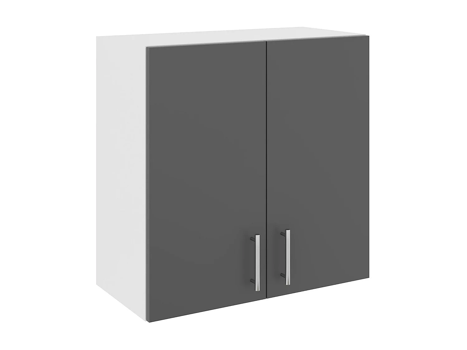 Oberschrank Karo, 2 Türen, Anthrazit/Weiß, 60 x 30 x 60 cm