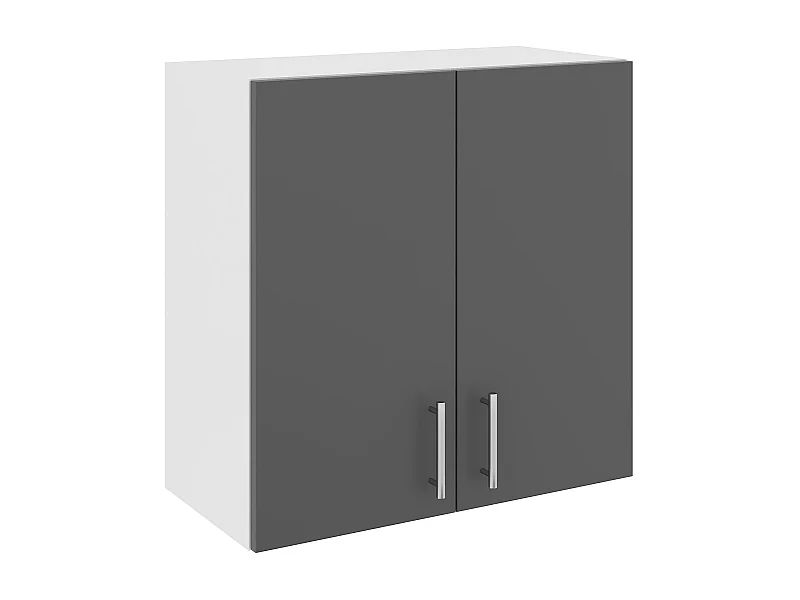 Oberschrank Karo, 2 Türen, Anthrazit/Weiß, 60 x 30 x 60 cm