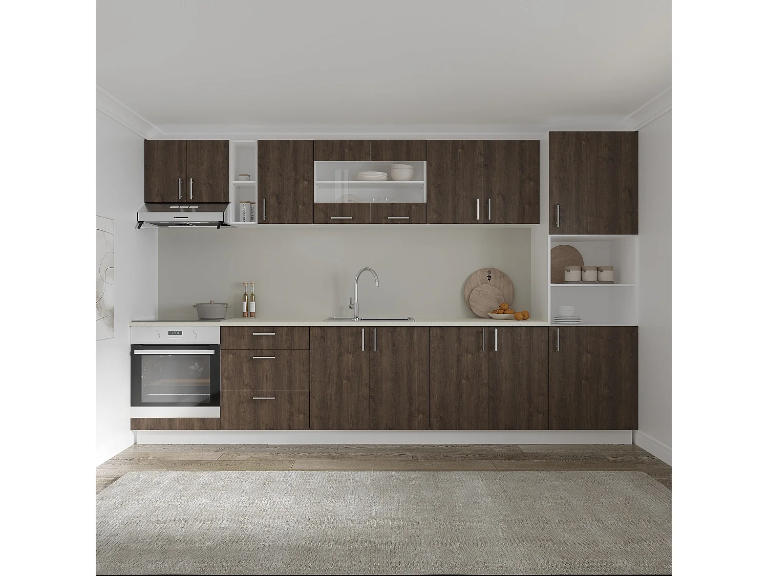 Colonna haaus Karo, 2 ante, Rovere bronzo/bianco, 80 x 30 x 60 cm