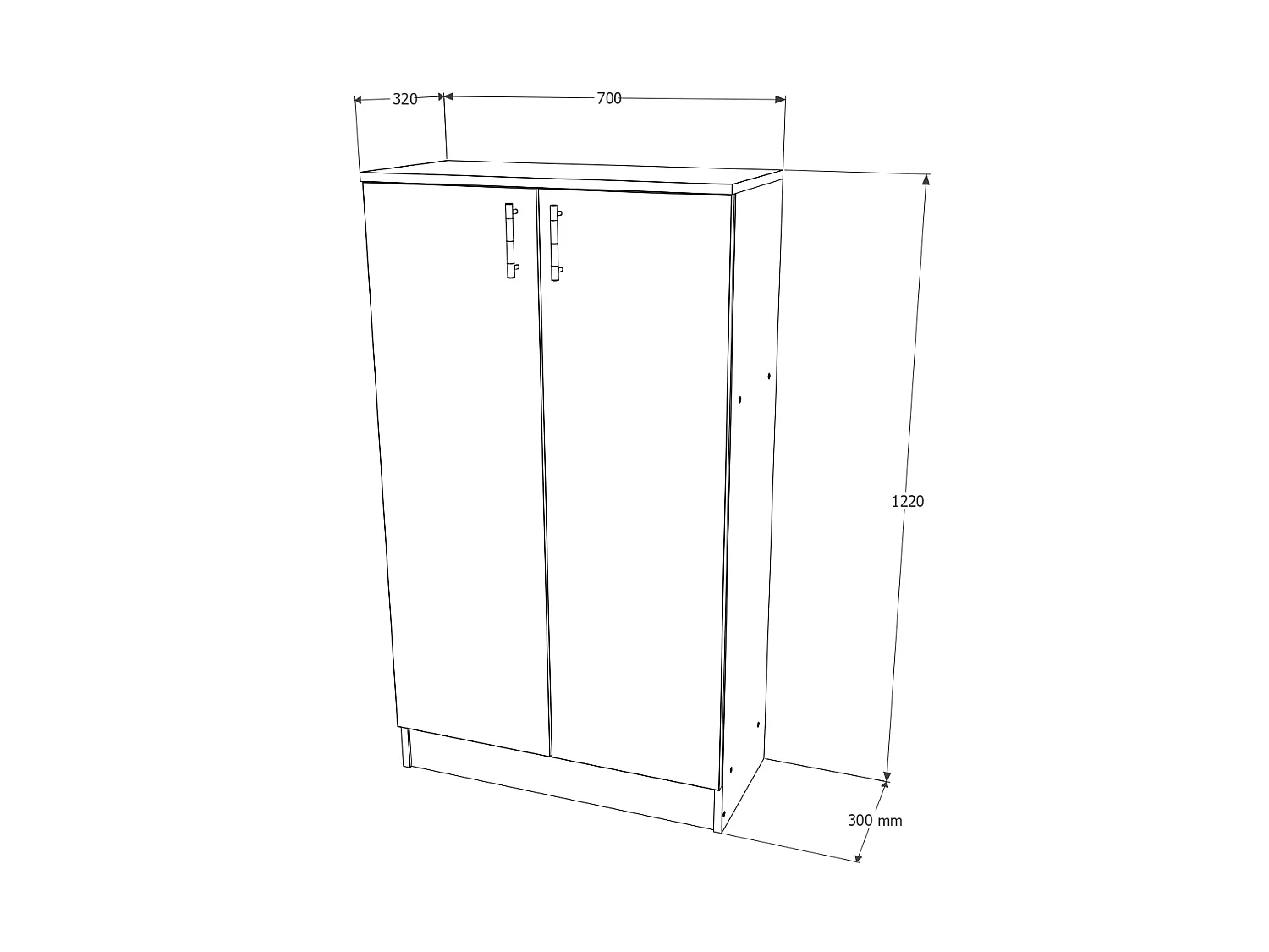 Bibliothèque haaus Flint, 2 portes, Chêne Sonoma, 70 x 32 x 122 cm