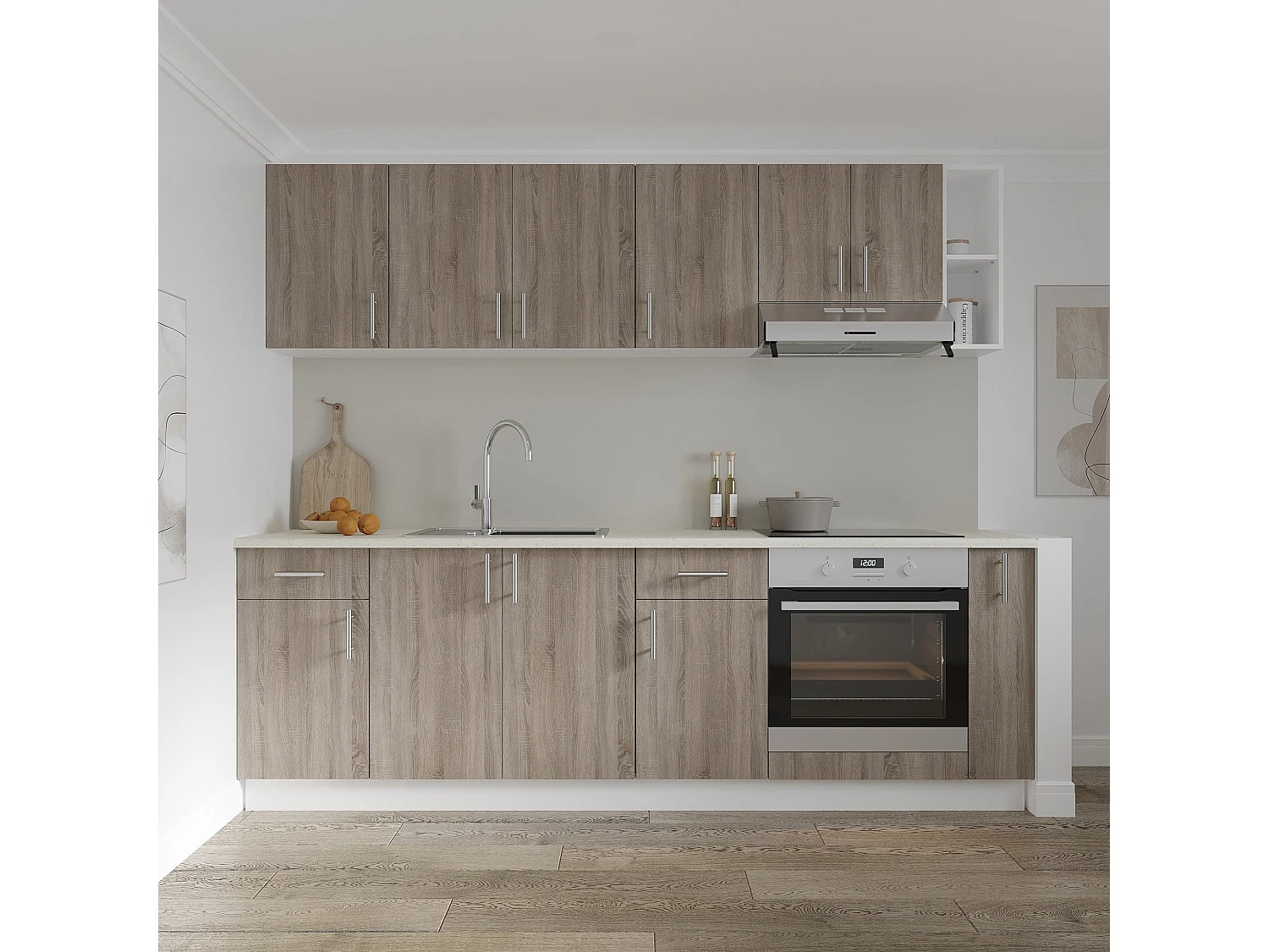 Coperchio di scarico Karo haaus, 2 ante, Rovere Sonoma scuro/Bianco, 80 x 50 x 80 cm