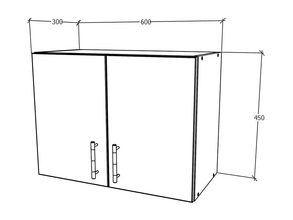 Colonna Hotte haaus Karo, antracite/bianco, 60 x 30 x 45 cm