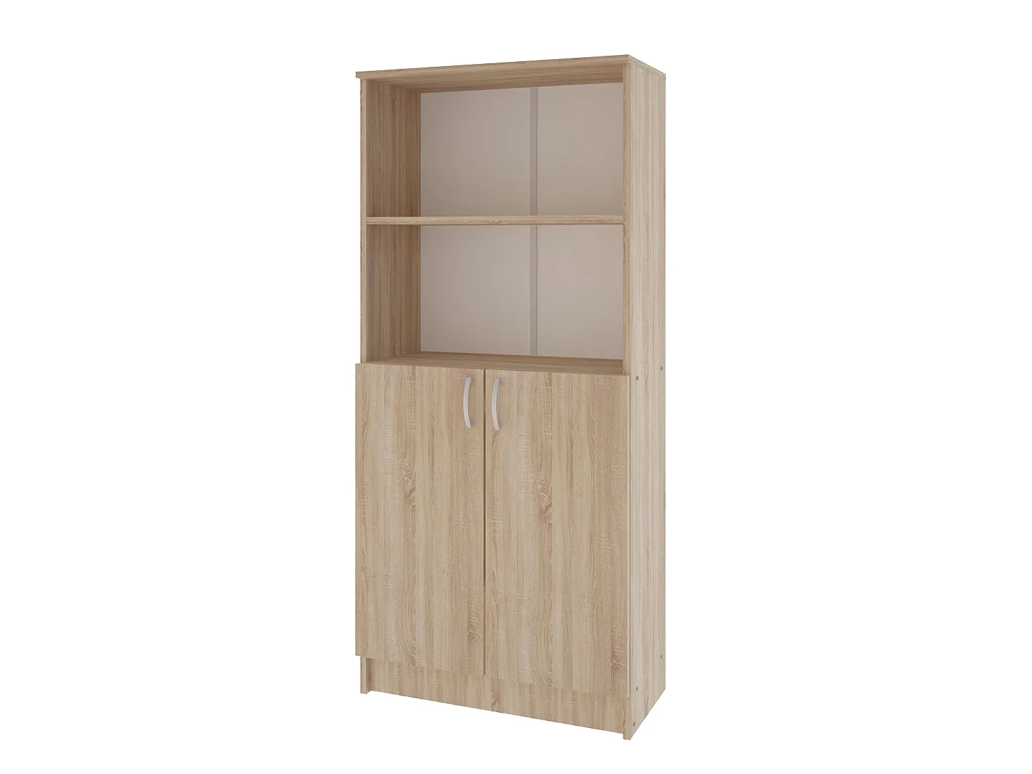 Bibliothèque haaus Flint, avec portes inférieures et 1 étagère, Chêne Sonoma, 70 x 32 x 159 cm