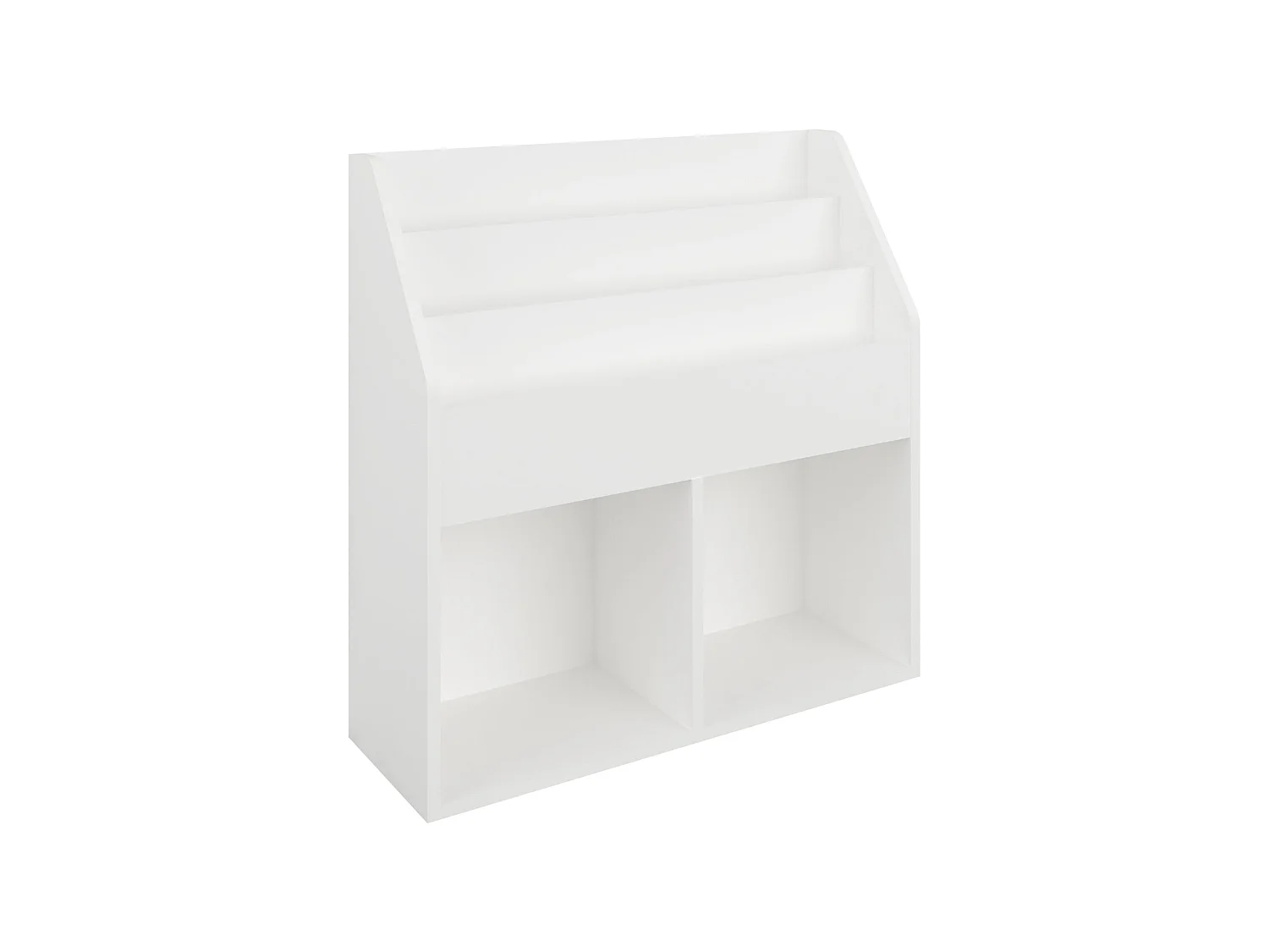 Étagère à revues Lugo, Blanc, 72 x 31 x 79 cm