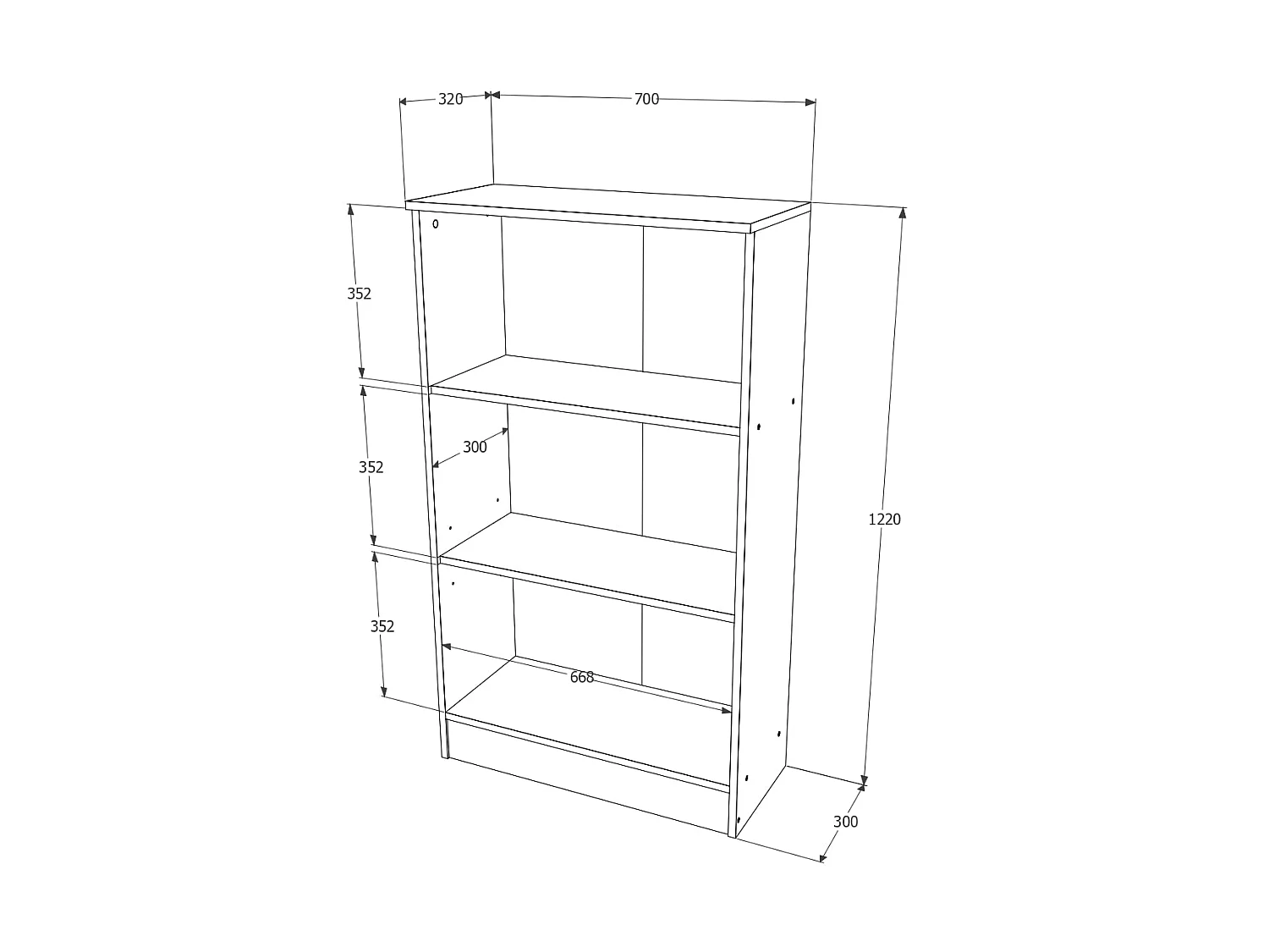 Libreria haaus Flint, 2 ripiani, Rovere Sonoma, 70 x 32 x 122 cm