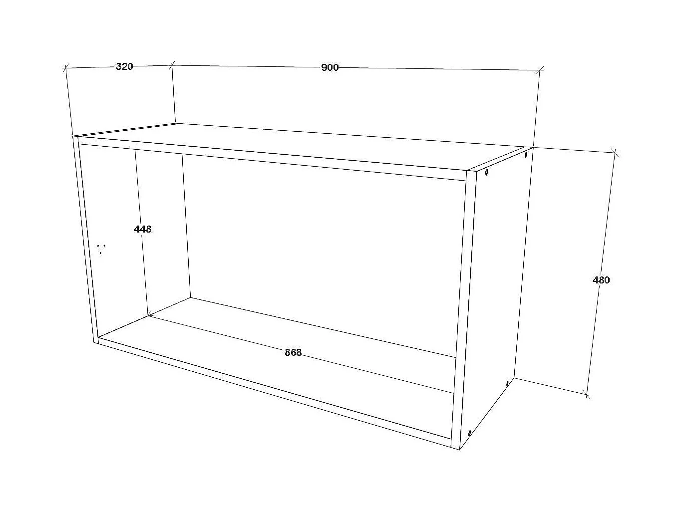 Bovenkast Mars, 1 Deur, Wit, 90 x 34 x 48 cm