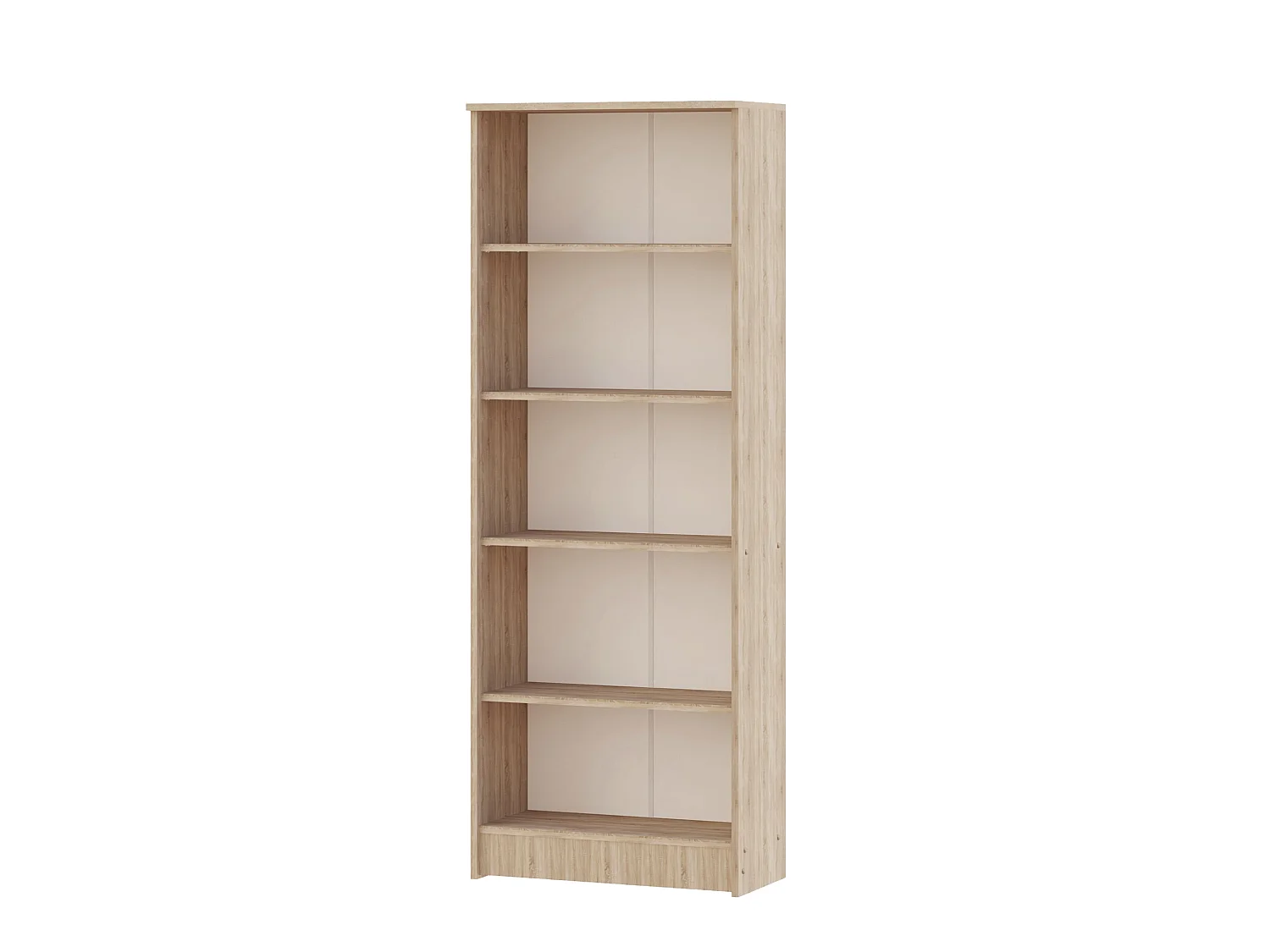 Bibliothèque haaus Flint, 4 étagères, Chêne Sonoma, 70 x 32 x 196 cm