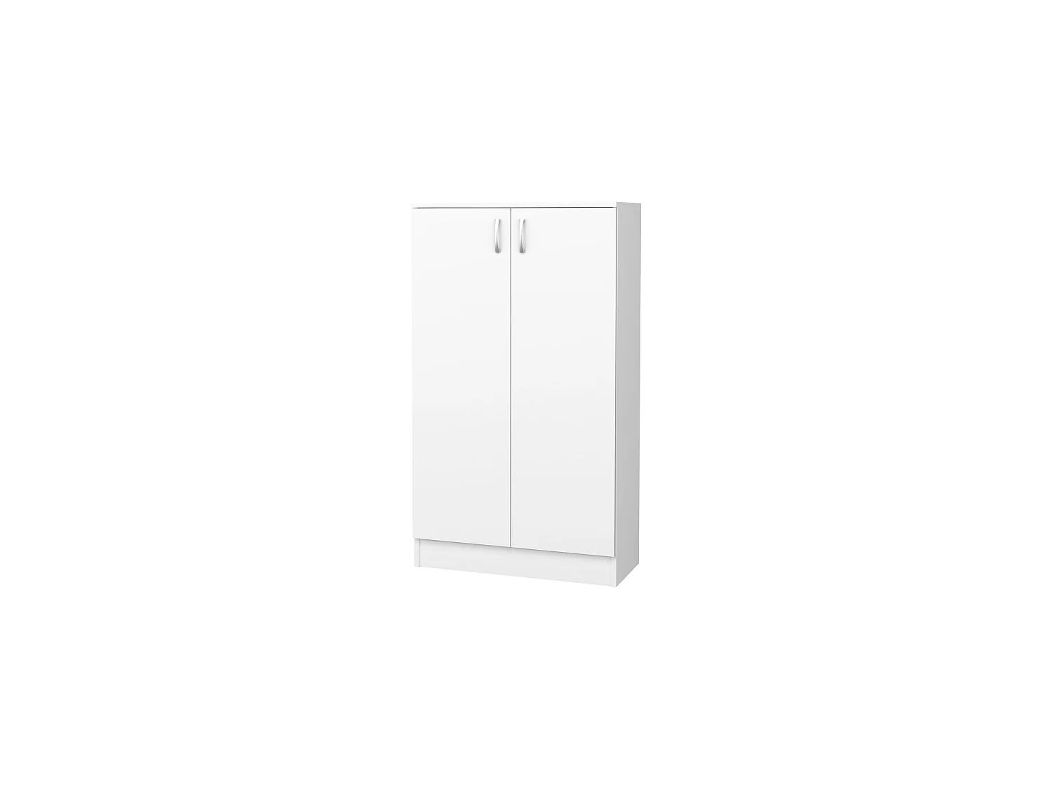 Boekenkast Flint, 2 deuren, wit, 70 x 32 x 122 cm