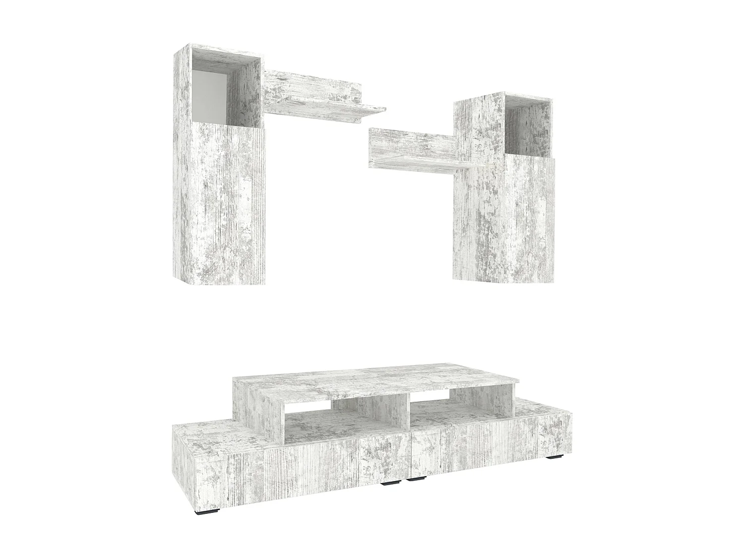 Parete attrezzata haaus Osaka, Mobile da soggiorno, Pin ancien, L 190 cm