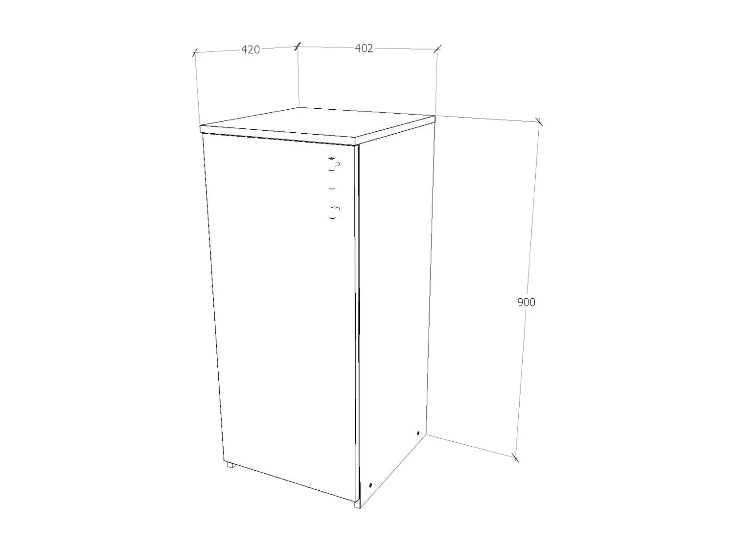 Cómoda haaus Creta, 1 Puerta, Roble Sonoma, 40 x 42 x 90 cm