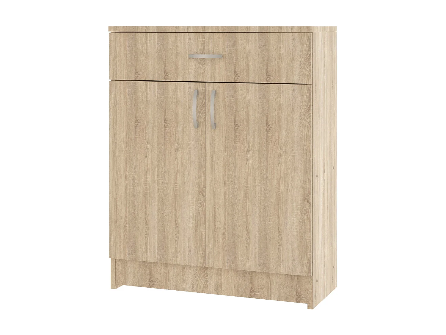 Commode haaus Tisa, 1 Tiroir, 2 Portes, Chêne Sonoma, 80 x 35 x 100 cm