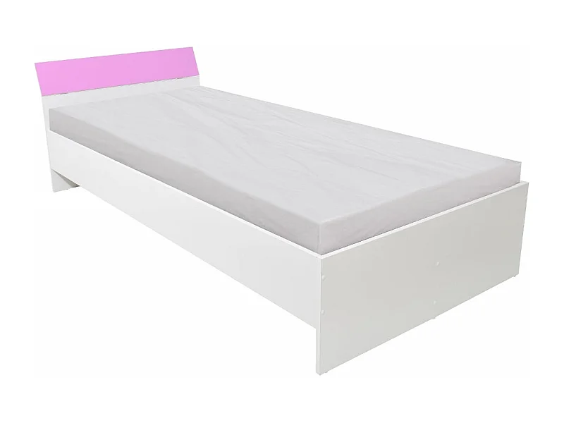 Lit haaus Leco 90x200 cm blanc/rose