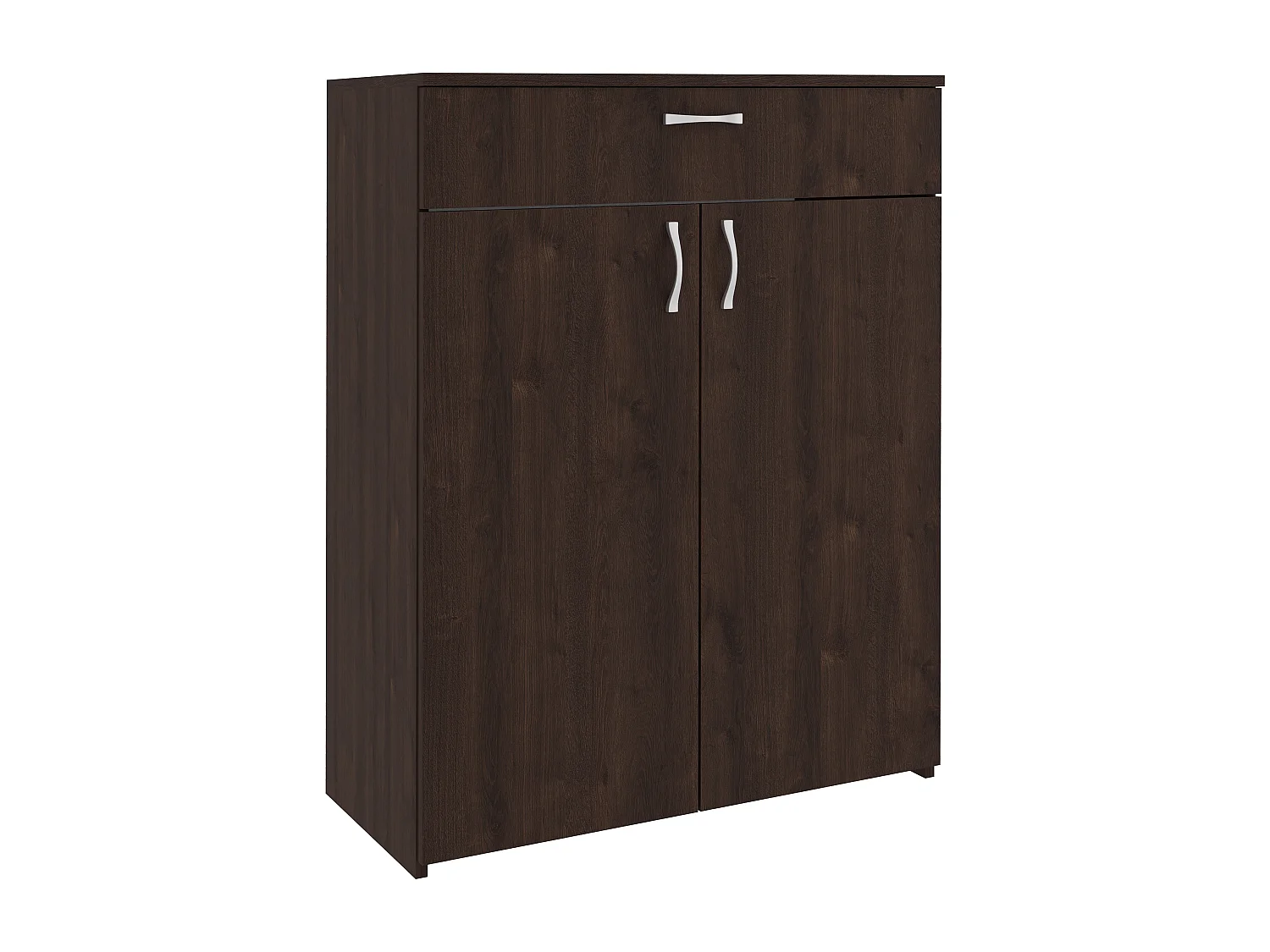 Commode haaus Tisa, 1 tiroir, 2 portes, chêne bronze, 80 x 35 x 100 cm