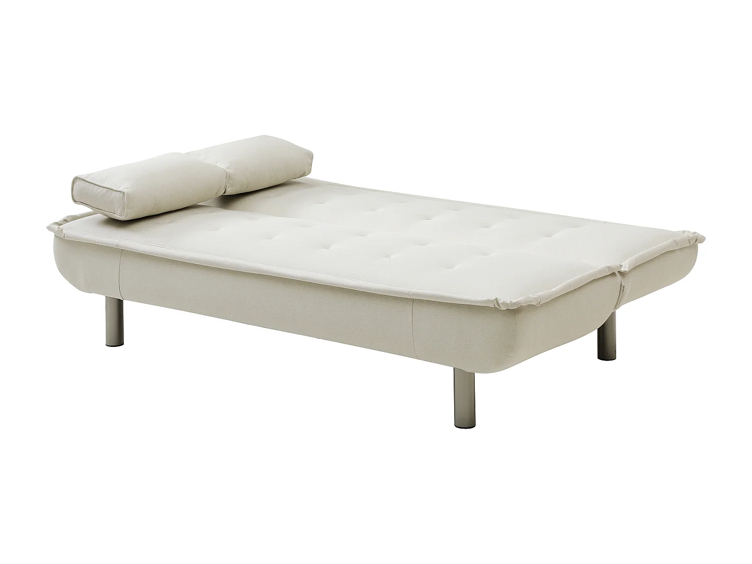 Canapé convertible clic-clac en tissu beige MISHAN