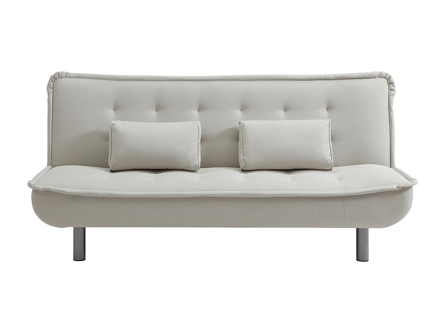 3-seater click-clack sofa bed - fabric - beige - MISHAN