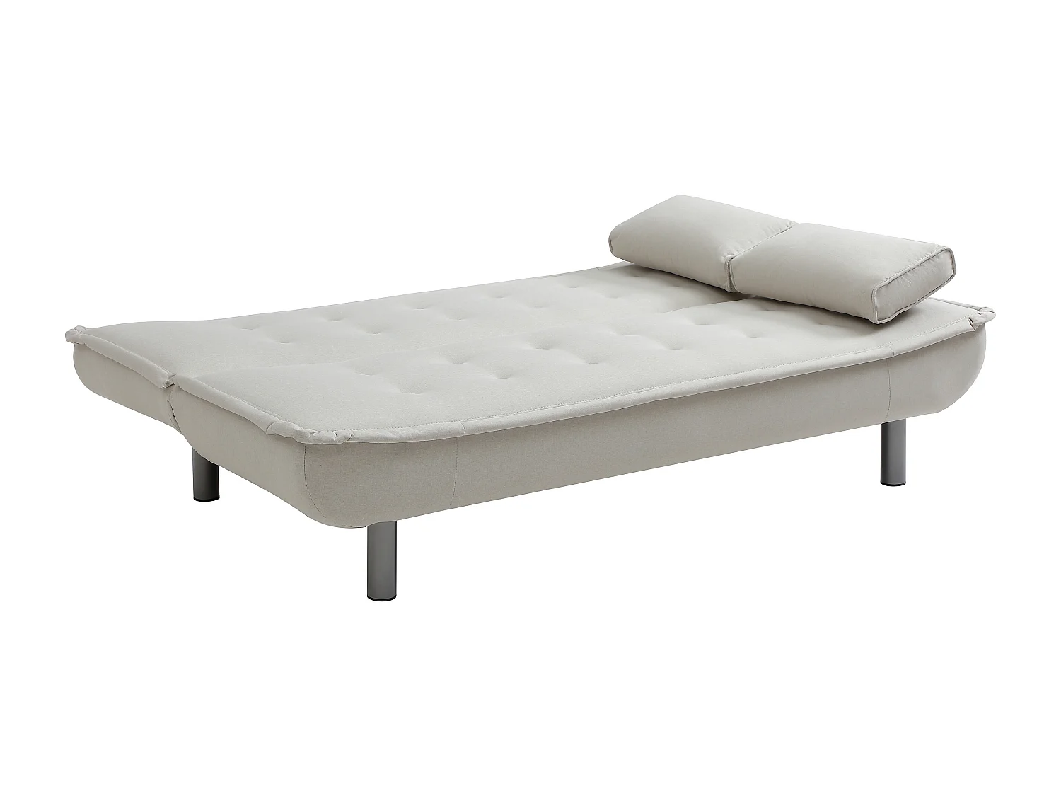 3-seater click-clack sofa bed - fabric - beige - MISHAN