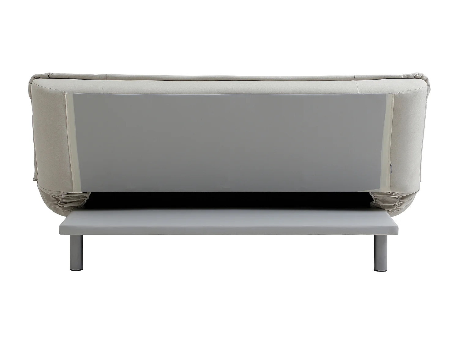 3-seater click-clack sofa bed - fabric - beige - MISHAN