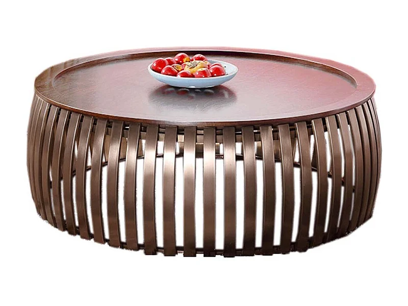 Table basse bois ZLATO - Noyer - Bois foncé