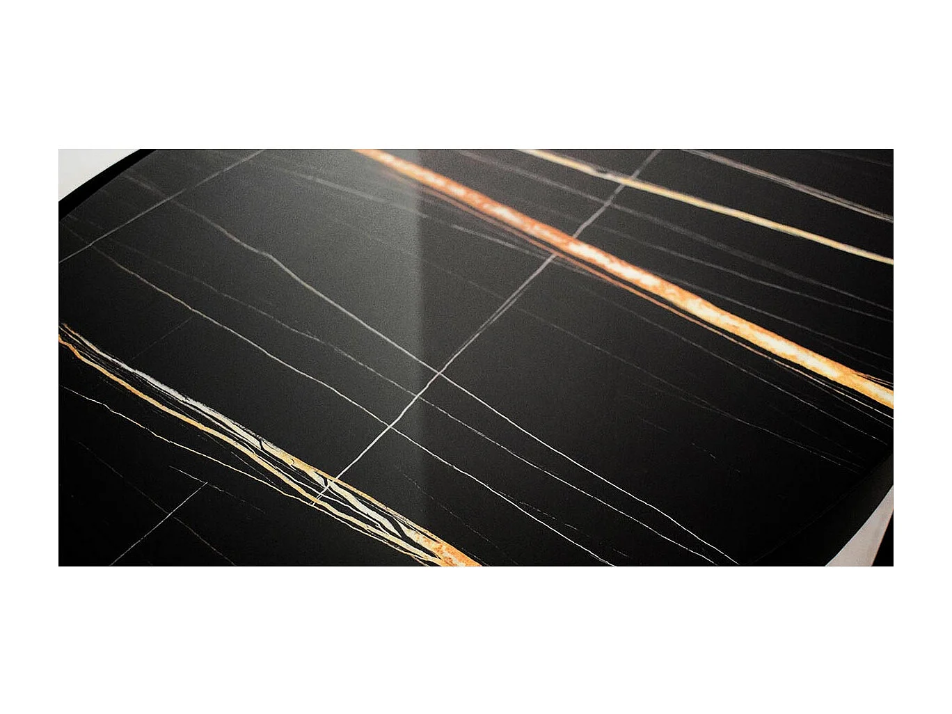 Table basse marbre PINTO - Noir - Noir