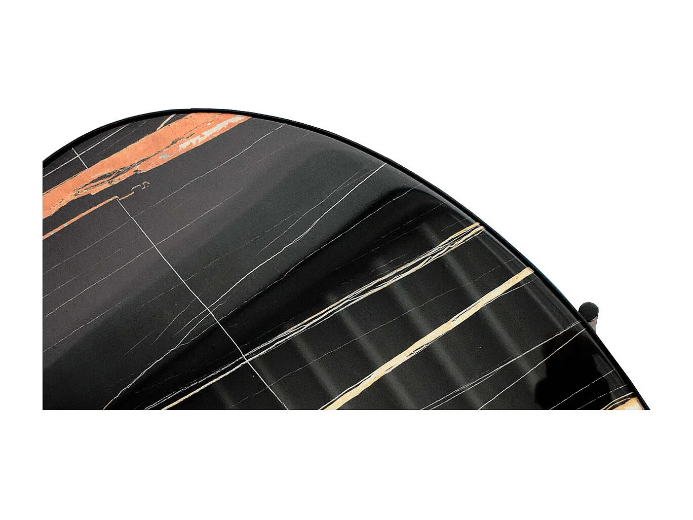 Table basse marbre PINTO - Noir - Noir