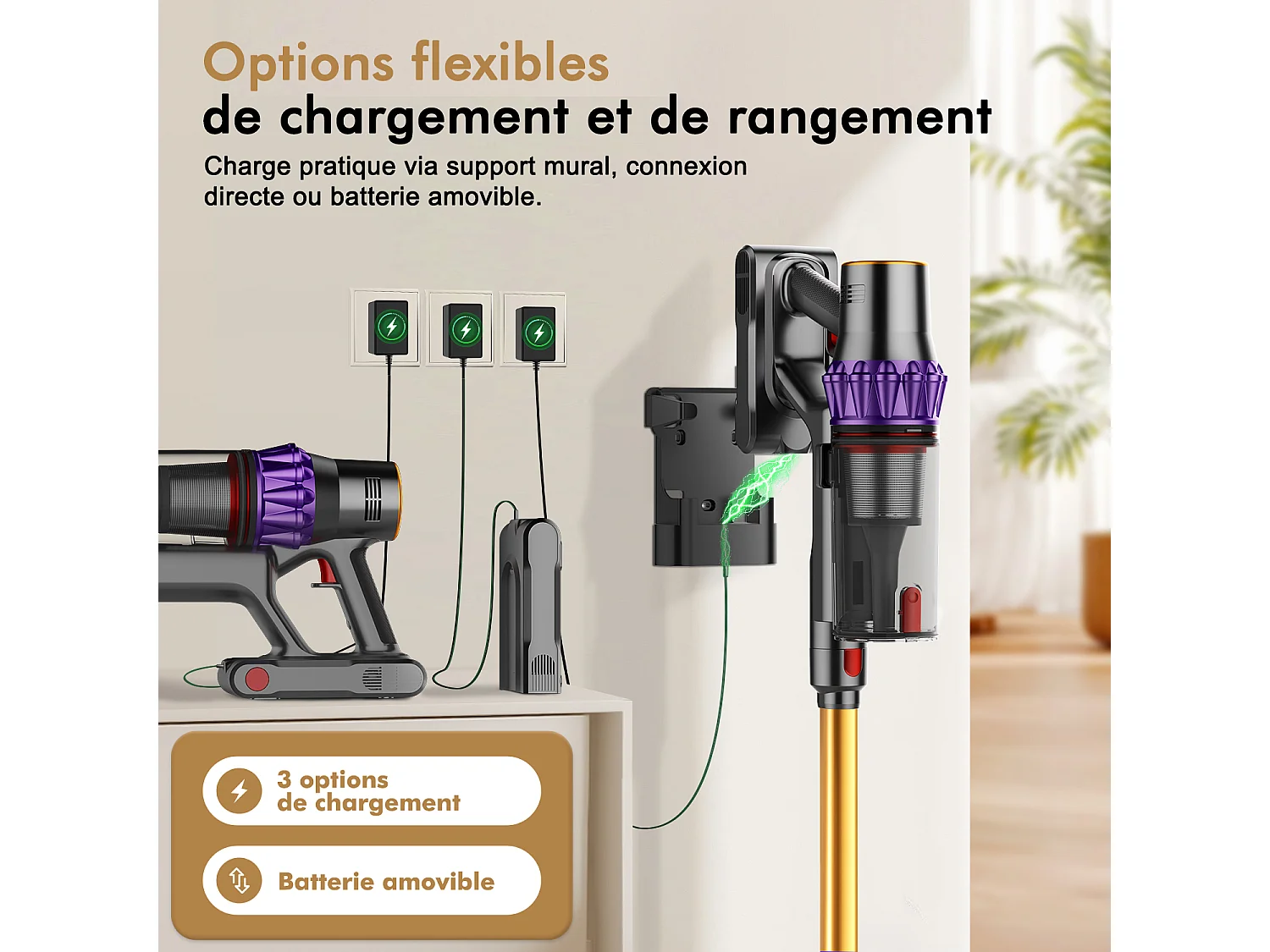 Hiazurm Aspirateur Balai Sans Fil - 80000 Pa - 3 Modes d’Aspiration - Affichage LED - 20-70 Min d’Autonomie - 1,8 L - Avec Brosse pour Meubles - 750W