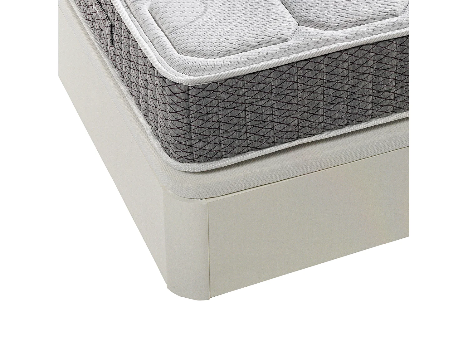 Colchão 135 x 190 cm sommier e almofada | PIKOLIN Troas | Branco | Montagem incl.