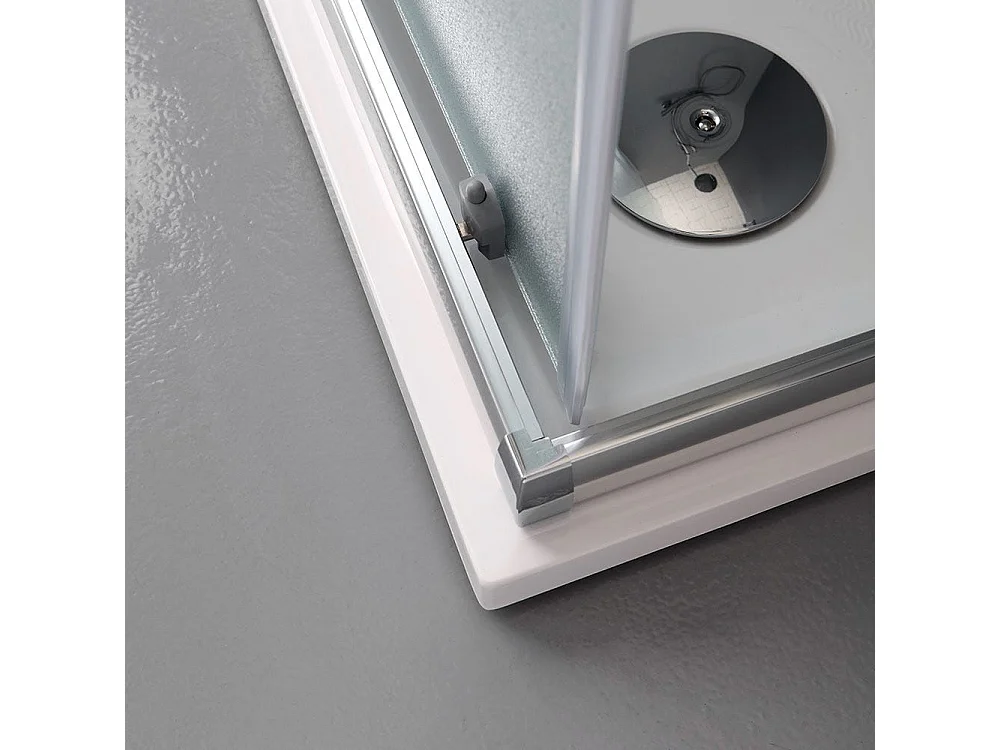 Cabine De Douche Carrée D'angle 90X90 Verre Opaque | Giada