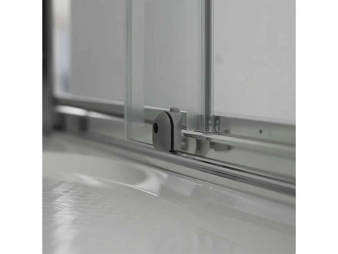 Cabine Transparente Pour Douche Carrée 90X90 Design Hauteur 195 Cm | Fly