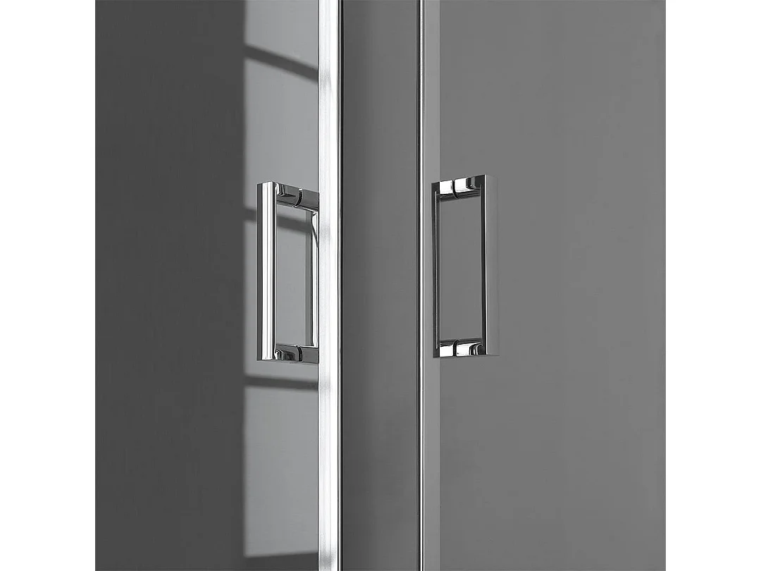 Cabine De Douche Transparente Carrée 80X80 Ouverture Coulissante Design Moderne