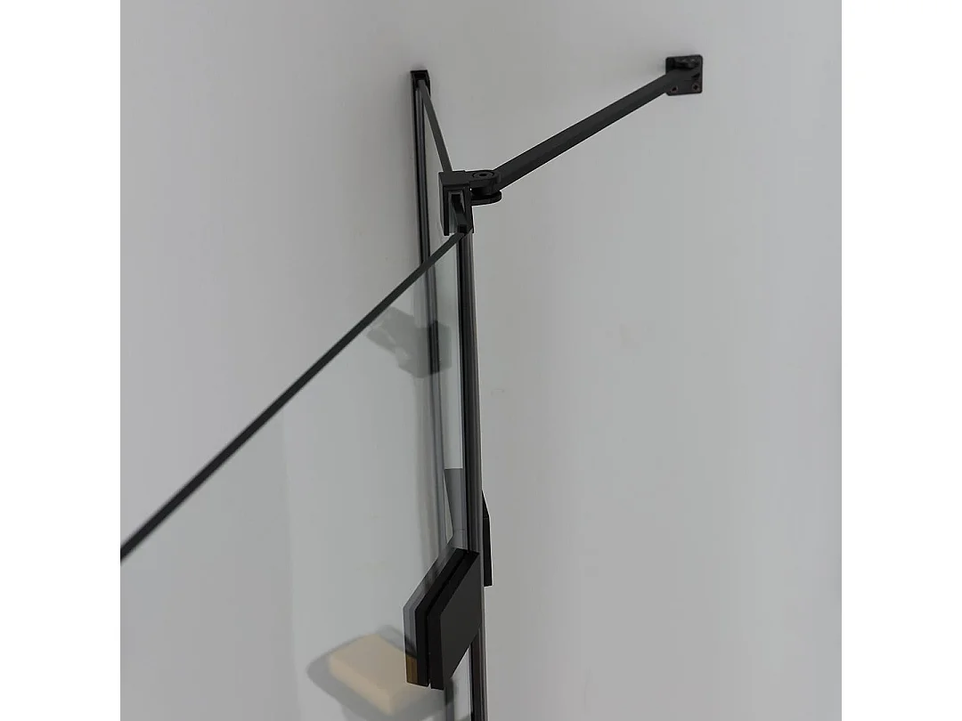 Cabine De Douche Noire Sans Profilés 80X80 Verre 6Mm | London