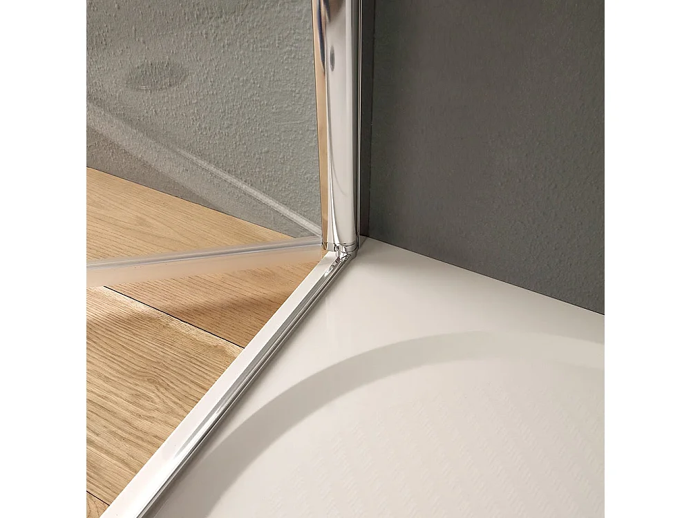 Cabine De Douche Pour  Handicapées Ou Personnes Agées 90X90 En Verre Avec Double Ouverture Battente