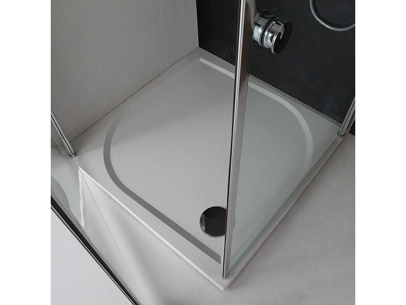 Cabine De Douche Carrée Cristal Ouverture Battante 80X80 Cm | Cristal