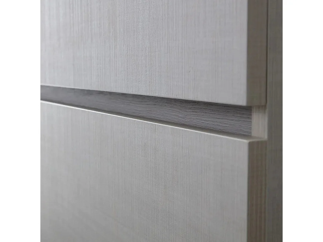 Armoire De Toilette Murale 100Cm Tiroir Sous Lavabo Gris Lune  | Silvia