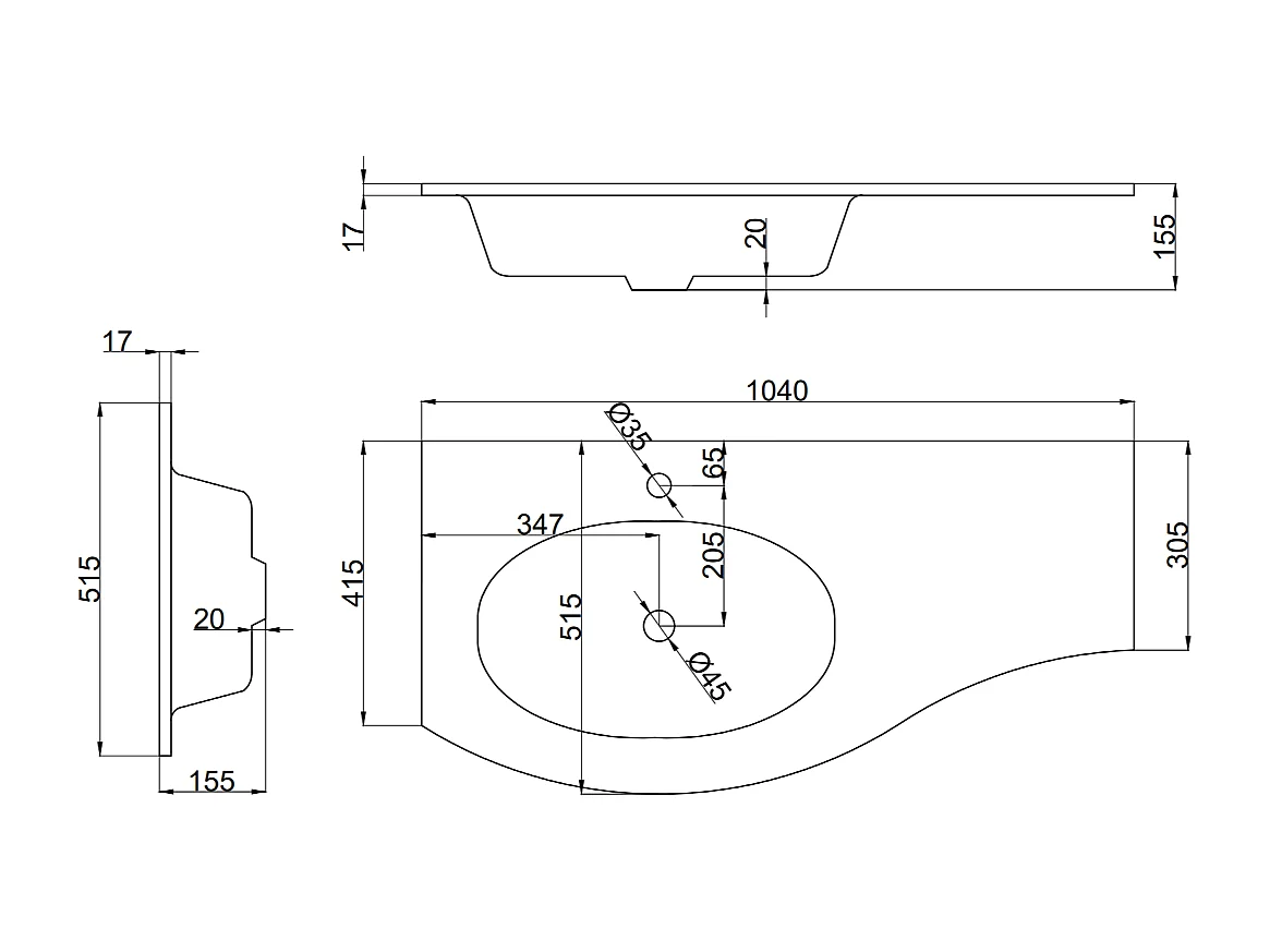 Armoire De Salle De Bains Murale Incurvée En Chêne Miel De 105 Cm Avec Miroir Rabattable | Los Angeles